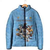 Custom Rugby Southern Hemisphere Padded Jacket Argentina AUNZ South Africa Mascot Blue LT9 - Polynesian Pride