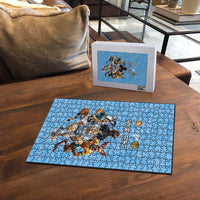 Custom Rugby Southern Hemisphere Puzzle Argentina AUNZ South Africa Mascot Blue LT9 - Polynesian Pride