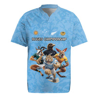 Custom Rugby Southern Hemisphere Rugby Jersey Argentina AUNZ South Africa Mascot Blue LT9 Blue - Polynesian Pride