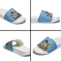 Custom Rugby Southern Hemisphere Slide Sandals Argentina AUNZ South Africa Mascot Blue LT9 - Polynesian Pride