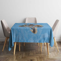 Custom Rugby Southern Hemisphere Tablecloth Argentina AUNZ South Africa Mascot Blue LT9 - Polynesian Pride