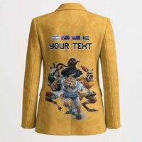 Custom Rugby Southern Hemisphere Blazer Argentina AUNZ South Africa Mascot Gold LT9 - Polynesian Pride