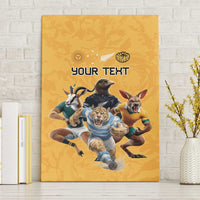 Custom Rugby Southern Hemisphere Canvas Wall Art Argentina AUNZ South Africa Mascot Gold LT9 Without Frame Gold - Polynesian Pride