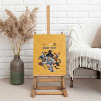 Custom Rugby Southern Hemisphere Canvas Wall Art Argentina AUNZ South Africa Mascot Gold LT9 - Polynesian Pride