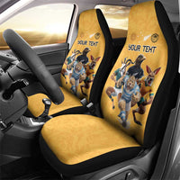 Custom Rugby Southern Hemisphere Car Seat Cover Argentina AUNZ South Africa Mascot Gold - Polynesian Pride