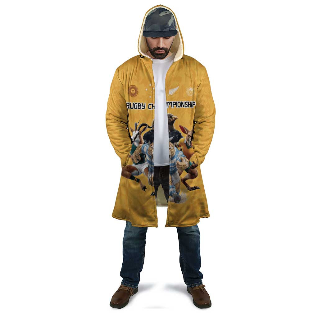 Custom Rugby Southern Hemisphere Cloak Argentina AUNZ South Africa Mascot Gold - Polynesian Pride