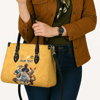 Custom Rugby Southern Hemisphere Leather Bag Argentina AUNZ South Africa Mascot Gold - Polynesian Pride