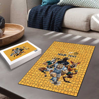Custom Rugby Southern Hemisphere Puzzle Argentina AUNZ South Africa Mascot Gold LT9 - Polynesian Pride