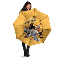 Custom Rugby Southern Hemisphere Umbrella Argentina AUNZ South Africa Mascot Gold LT9 - Polynesian Pride