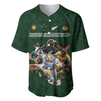 Custom Rugby Southern Hemisphere Baseball Jersey Argentina AUNZ South Africa Mascot Green - Polynesian Pride