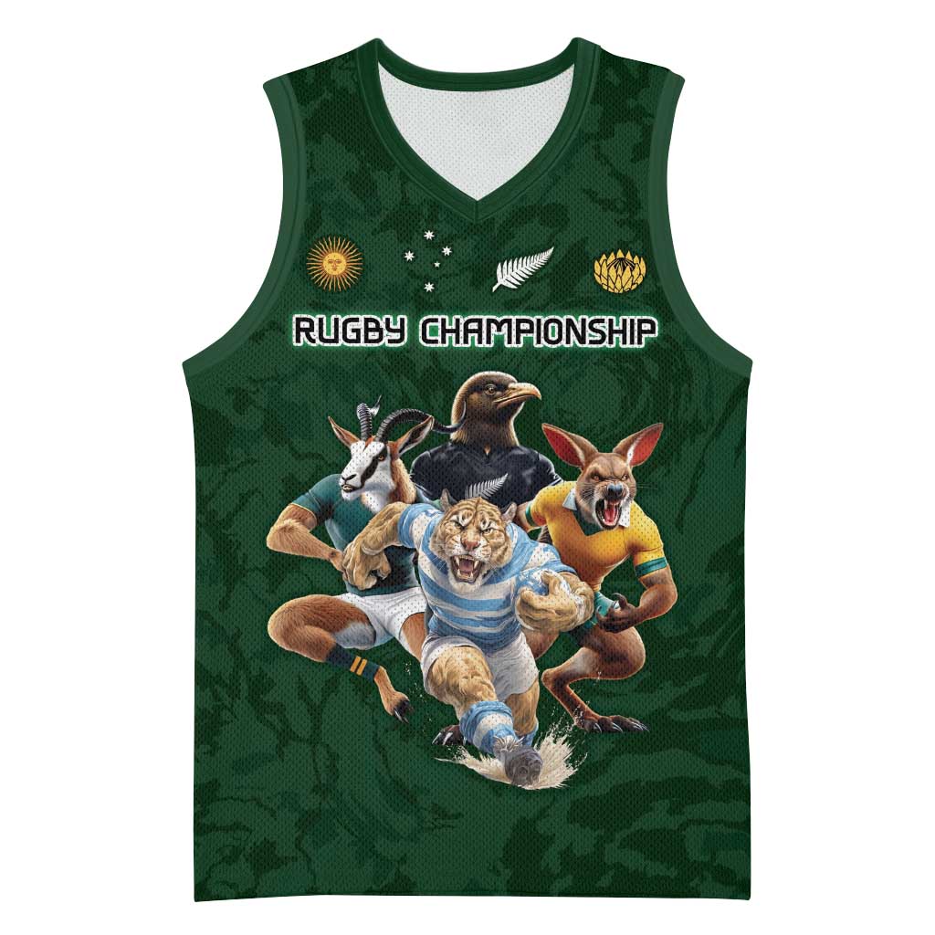 Custom Rugby Southern Hemisphere Basketball Jersey Argentina AUNZ South Africa Mascot Green LT9 Unisex Green - Polynesian Pride