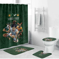 Custom Rugby Southern Hemisphere Bathroom Set Argentina AUNZ South Africa Mascot Green LT9 Bathroom Set (4 pcs) Green - Polynesian Pride