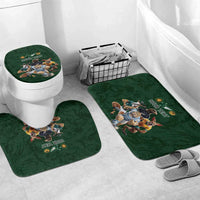 Custom Rugby Southern Hemisphere Bathroom Set Argentina AUNZ South Africa Mascot Green LT9 Mat Set Only (3 pcs) One Size Green - Polynesian Pride