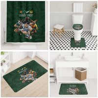 Custom Rugby Southern Hemisphere Bathroom Set Argentina AUNZ South Africa Mascot Green LT9 - Polynesian Pride