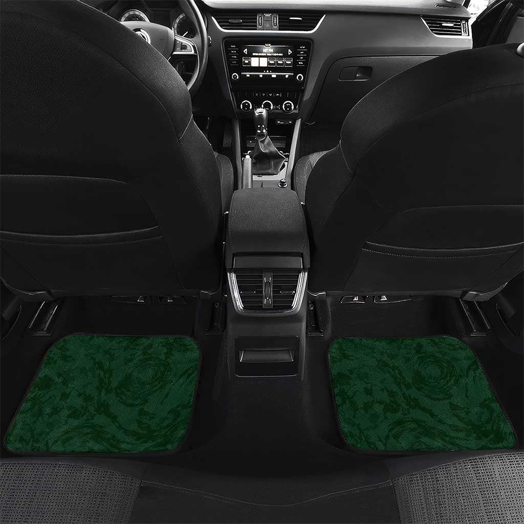 Custom Rugby Southern Hemisphere Car Mats Argentina AUNZ South Africa Mascot Green LT9 Set 2pcs - Back Green - Polynesian Pride