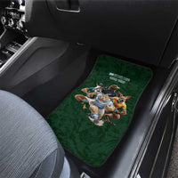 Custom Rugby Southern Hemisphere Car Mats Argentina AUNZ South Africa Mascot Green LT9 - Polynesian Pride