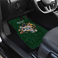 Custom Rugby Southern Hemisphere Car Mats Argentina AUNZ South Africa Mascot Green LT9 - Polynesian Pride