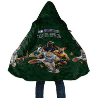 Custom Rugby Southern Hemisphere Cloak Argentina AUNZ South Africa Mascot Green - Polynesian Pride