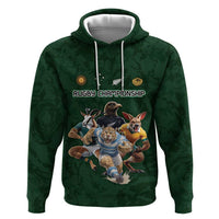 Custom Rugby Southern Hemisphere Hoodie Argentina AUNZ South Africa Mascot Green - Polynesian Pride