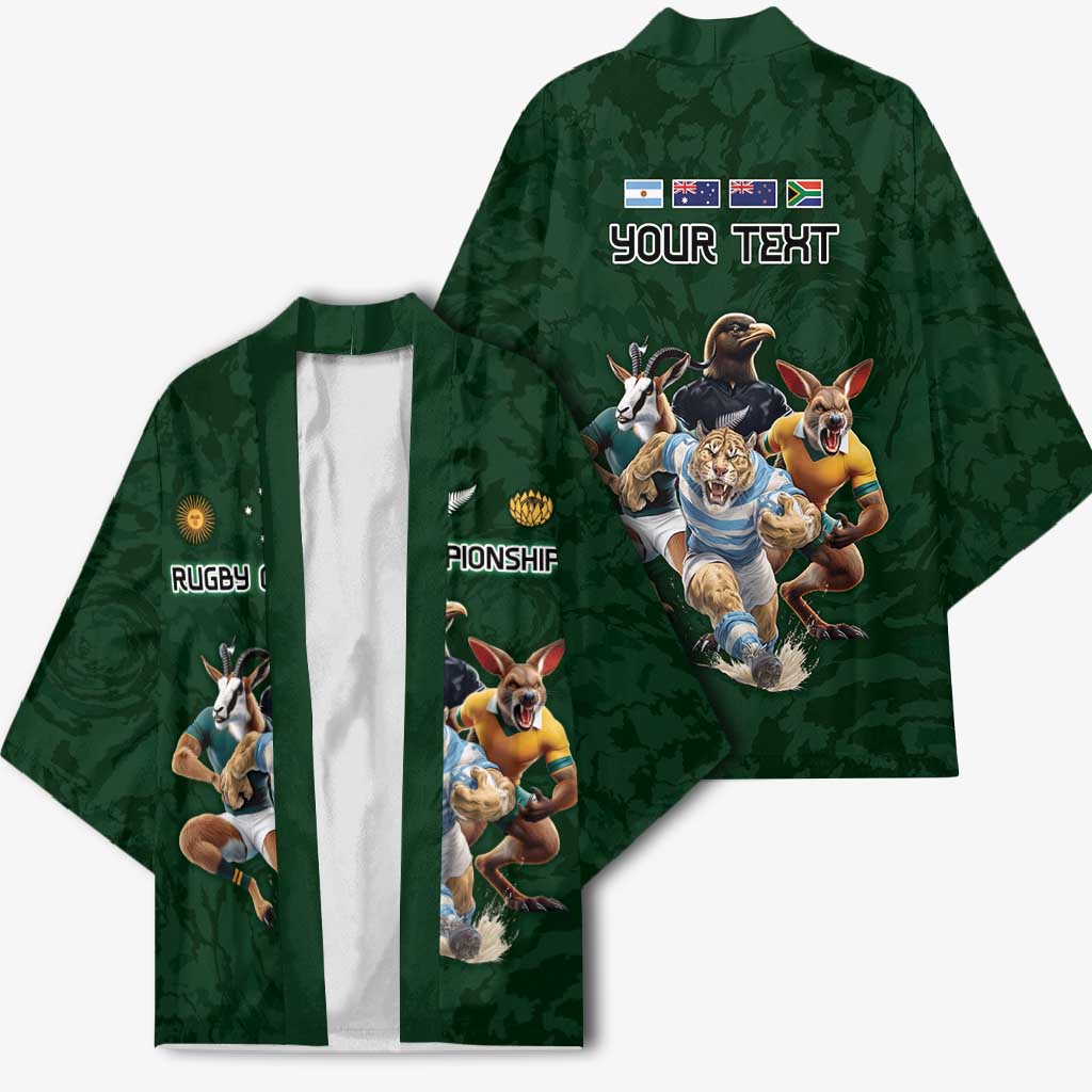 Custom Rugby Southern Hemisphere Kimono Argentina AUNZ South Africa Mascot Green - Polynesian Pride