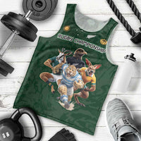 Custom Rugby Southern Hemisphere Men Tank Top Argentina AUNZ South Africa Mascot Green LT9 - Polynesian Pride