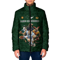 Custom Rugby Southern Hemisphere Padded Jacket Argentina AUNZ South Africa Mascot Green LT9 Men Green - Polynesian Pride