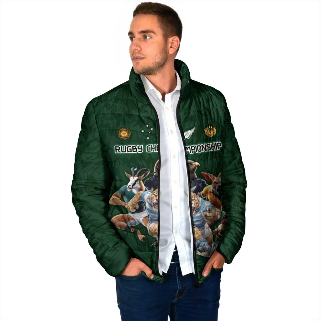 Custom Rugby Southern Hemisphere Padded Jacket Argentina AUNZ South Africa Mascot Green LT9 - Polynesian Pride