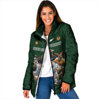 Custom Rugby Southern Hemisphere Padded Jacket Argentina AUNZ South Africa Mascot Green LT9 Women Green - Polynesian Pride