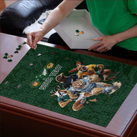 Custom Rugby Southern Hemisphere Puzzle Argentina AUNZ South Africa Mascot Green LT9 - Polynesian Pride