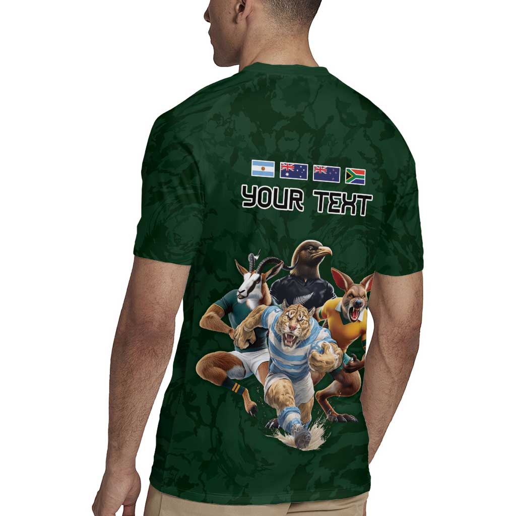 Custom Rugby Southern Hemisphere Rugby Jersey Argentina AUNZ South Africa Mascot Green LT9 - Polynesian Pride
