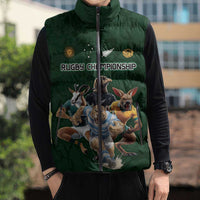 Custom Rugby Southern Hemisphere Sleeveless Puffer Jacket Argentina AUNZ South Africa Mascot Green LT9 - Polynesian Pride