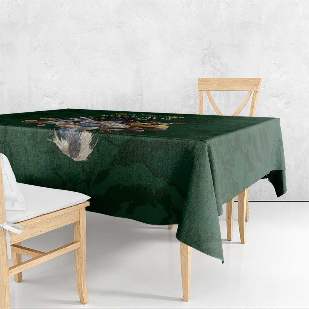 Custom Rugby Southern Hemisphere Tablecloth Argentina AUNZ South Africa Mascot Green LT9 - Polynesian Pride