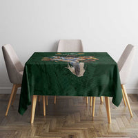 Custom Rugby Southern Hemisphere Tablecloth Argentina AUNZ South Africa Mascot Green LT9 - Polynesian Pride