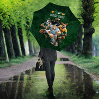 Custom Rugby Southern Hemisphere Umbrella Argentina AUNZ South Africa Mascot Green LT9 - Polynesian Pride