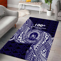 Tonga Queen Salote College 100th Years Area Rug Est 1926 Tongan Ngatu Tapa - Polynesian Pride