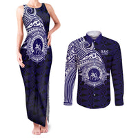 Tonga Queen Salote College 100th Years Couples Matching Tank Maxi Dress and Long Sleeve Button Shirt Est 1926 Tongan Ngatu Tapa - Polynesian Pride