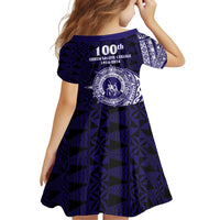 Tonga Queen Salote College 100th Years Family Matching Off Shoulder Short Dress and Hawaiian Shirt Est 1926 Tongan Ngatu Tapa - Polynesian Pride