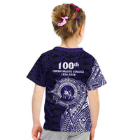 Tonga Queen Salote College 100th Years Kid T Shirt Est 1926 Tongan Ngatu Tapa - Polynesian Pride
