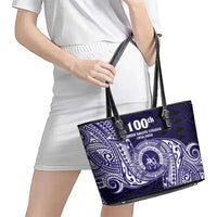 Tonga Queen Salote College 100th Years Leather Tote Bag Est 1926 Tongan Ngatu Tapa - Polynesian Pride