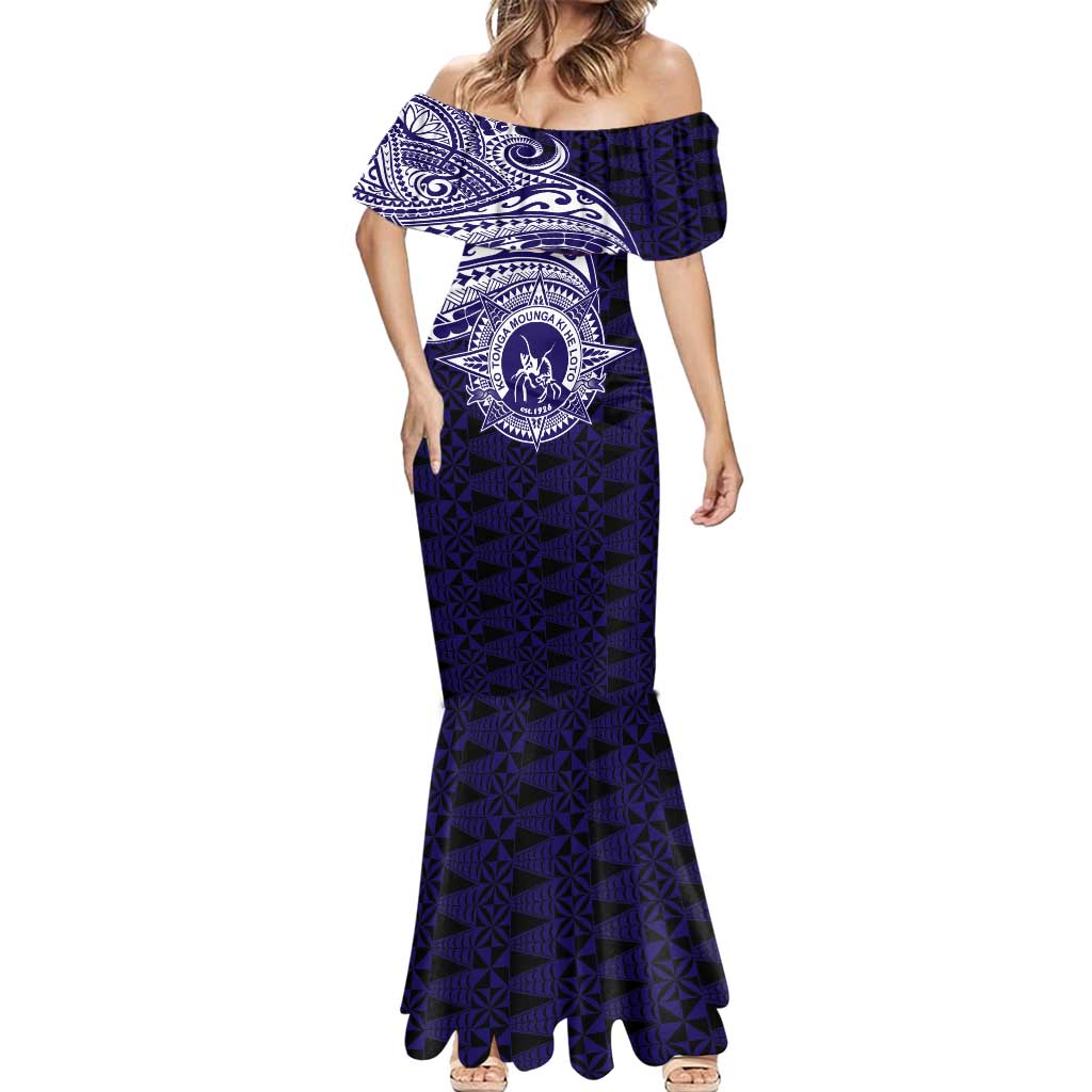 Tonga Queen Salote College 100th Years Mermaid Dress Est 1926 Tongan Ngatu Tapa - Polynesian Pride