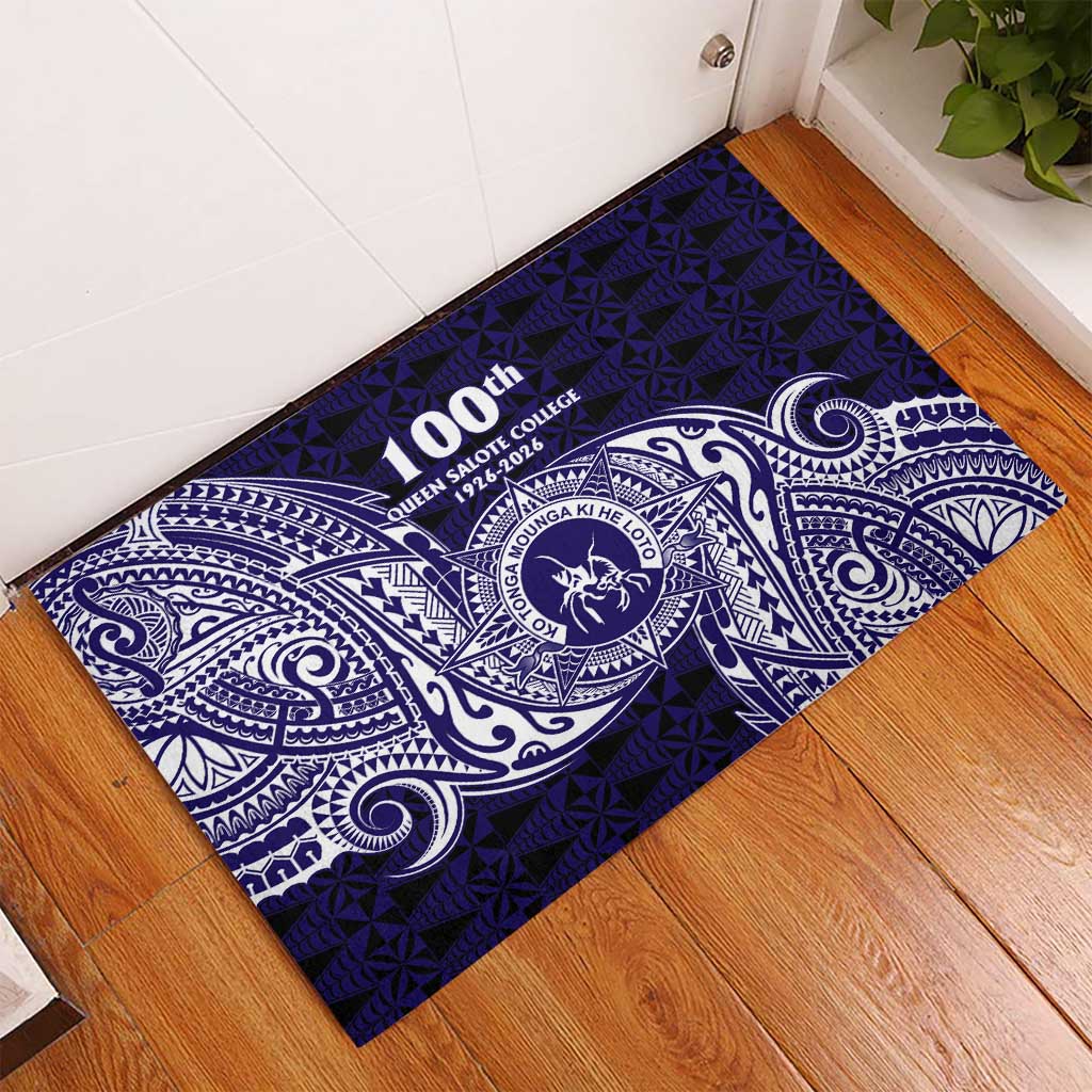 Tonga Queen Salote College 100th Years Rubber Doormat Est 1926 Tongan Ngatu Tapa - Polynesian Pride