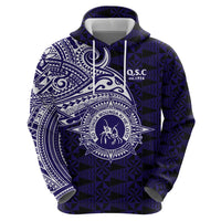 Tonga Queen Salote College 100th Years Zip Hoodie Est 1926 Tongan Ngatu Tapa - Polynesian Pride