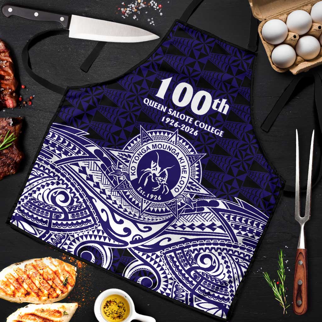 Tonga Queen Salote College 100th Years Apron Blue Tonga Kupesi Uniquely Pacific Art - Polynesian Pride