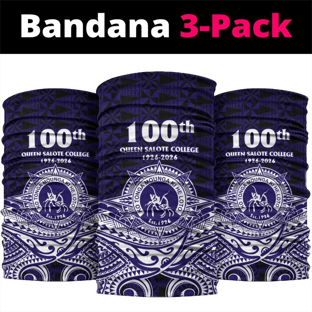 Tonga Queen Salote College 100th Years Neck Gaiter Blue Tonga Kupesi Uniquely Pacific Art - Polynesian Pride