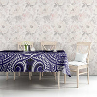 Tonga Queen Salote College 100th Years Tablecloth Blue Tonga Kupesi Uniquely Pacific Art - Polynesian Pride