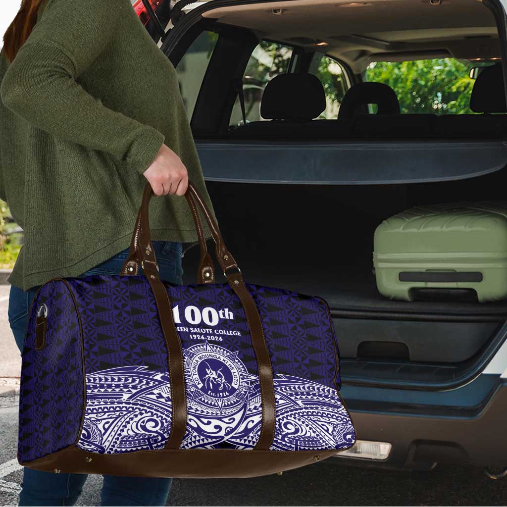 Tonga Queen Salote College 100th Years Travel Bag Blue Tonga Kupesi Uniquely Pacific Art - Polynesian Pride