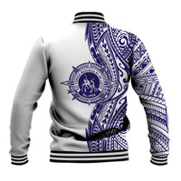 Tonga Queen Salote College 100th Years Baseball Jacket White Tonga Kupesi Uniquely Pacific Art - Polynesian Pride