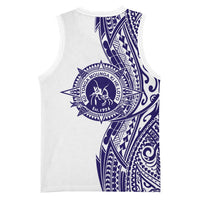 Tonga Queen Salote College 100th Years Basketball Jersey White Tonga Kupesi Uniquely Pacific Art - Polynesian Pride