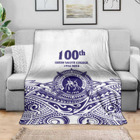 Tonga Queen Salote College 100th Years Blanket White Tonga Kupesi Uniquely Pacific Art - Polynesian Pride