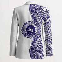 Tonga Queen Salote College 100th Years Blazer White Tonga Kupesi Uniquely Pacific Art - Polynesian Pride